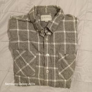 Rip Curl Men's Gray Plaid Button Down Shirt
